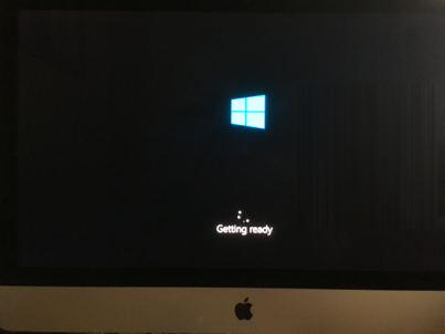 Photo of Windows 10 bootk on an iMac